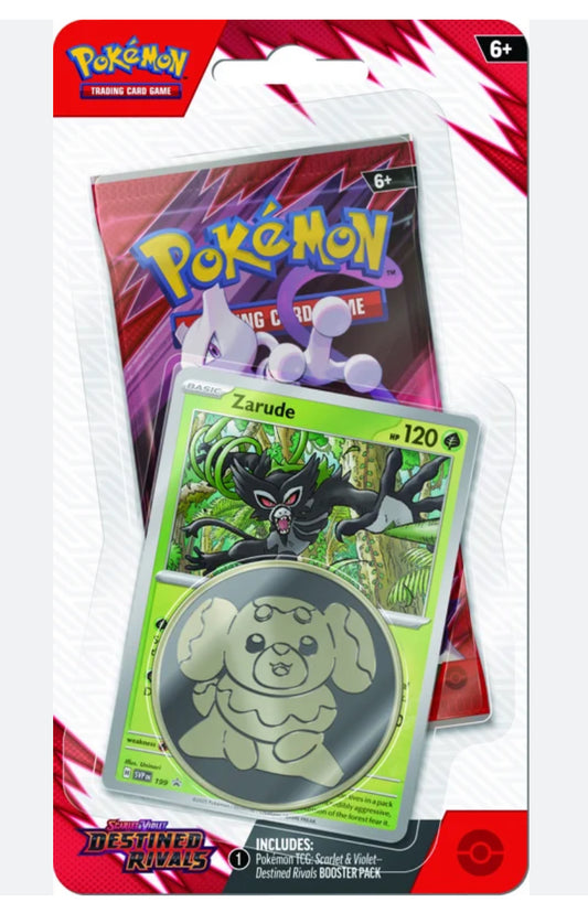 Pokemon TCG Destined Rivals Single Blister Pack Zarude promo